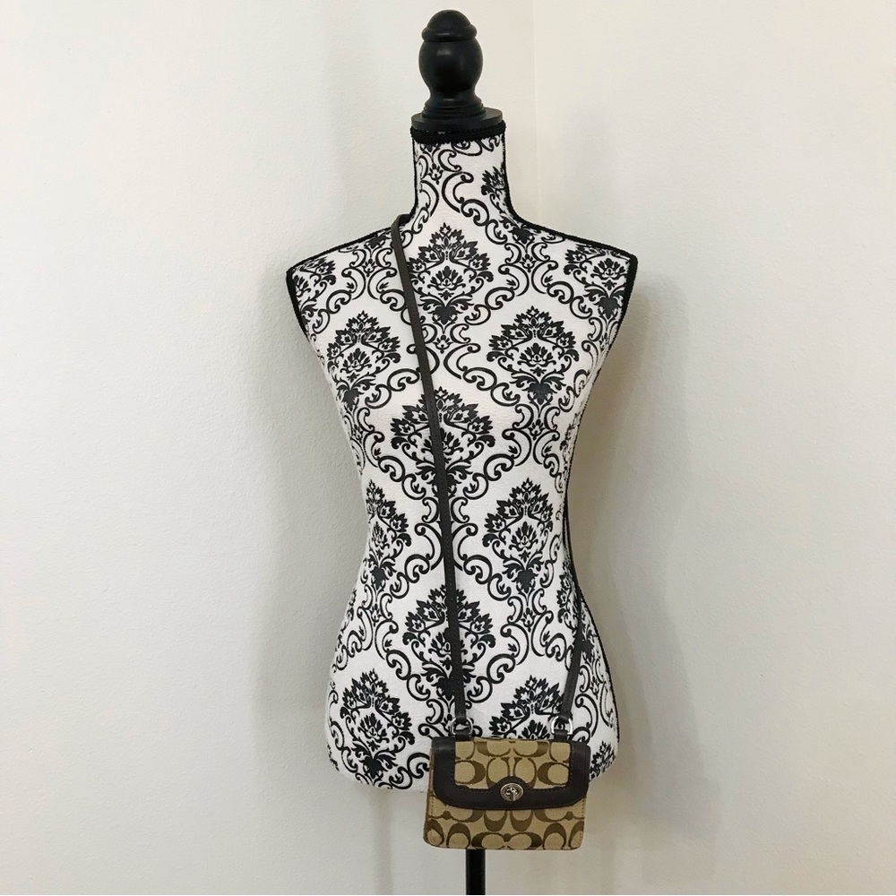 Coach Signature Canvas Crossbody Wallet Mini Bag